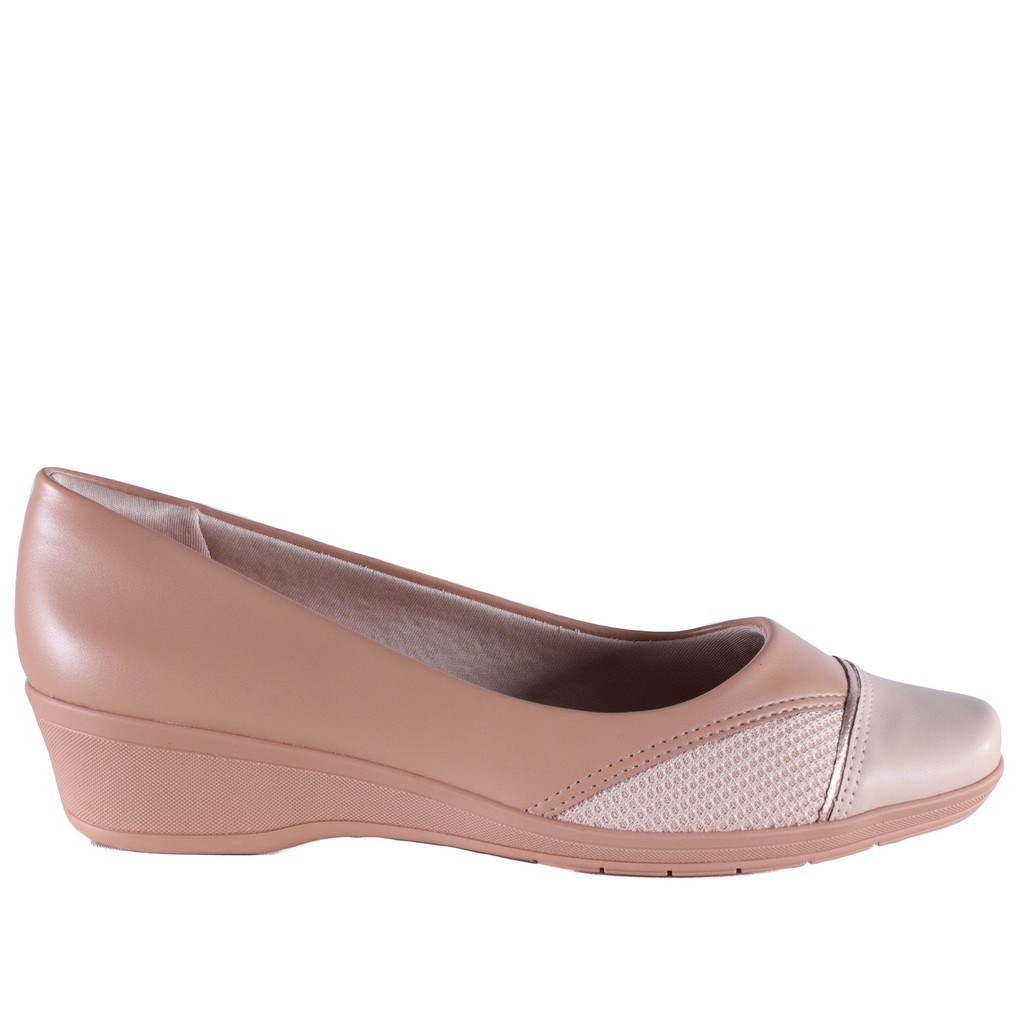 Sapatilha Comfortflex Feminina Anabela 2494302 Nude
