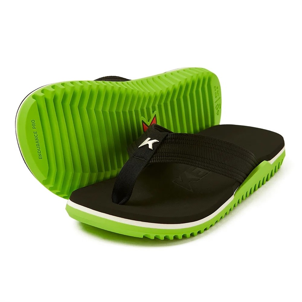 Chinelo Kenner Nk6 Pro Masculino - Preto e Verde - Men Shoes