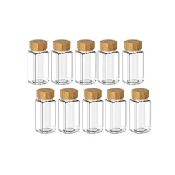 Kit 10 Potes Herméticos Organizadores de Vidro Ou 125ml Linha Keep
