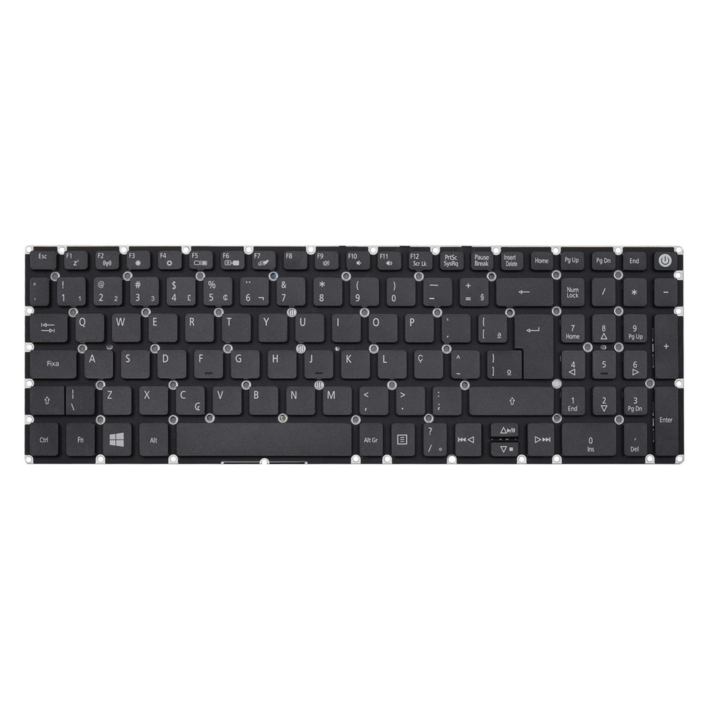 Teclado para Notebook Acer Aspire ES1-572-347R | Preto ABNT2 - F2 WI-FI - Computers & Accessories