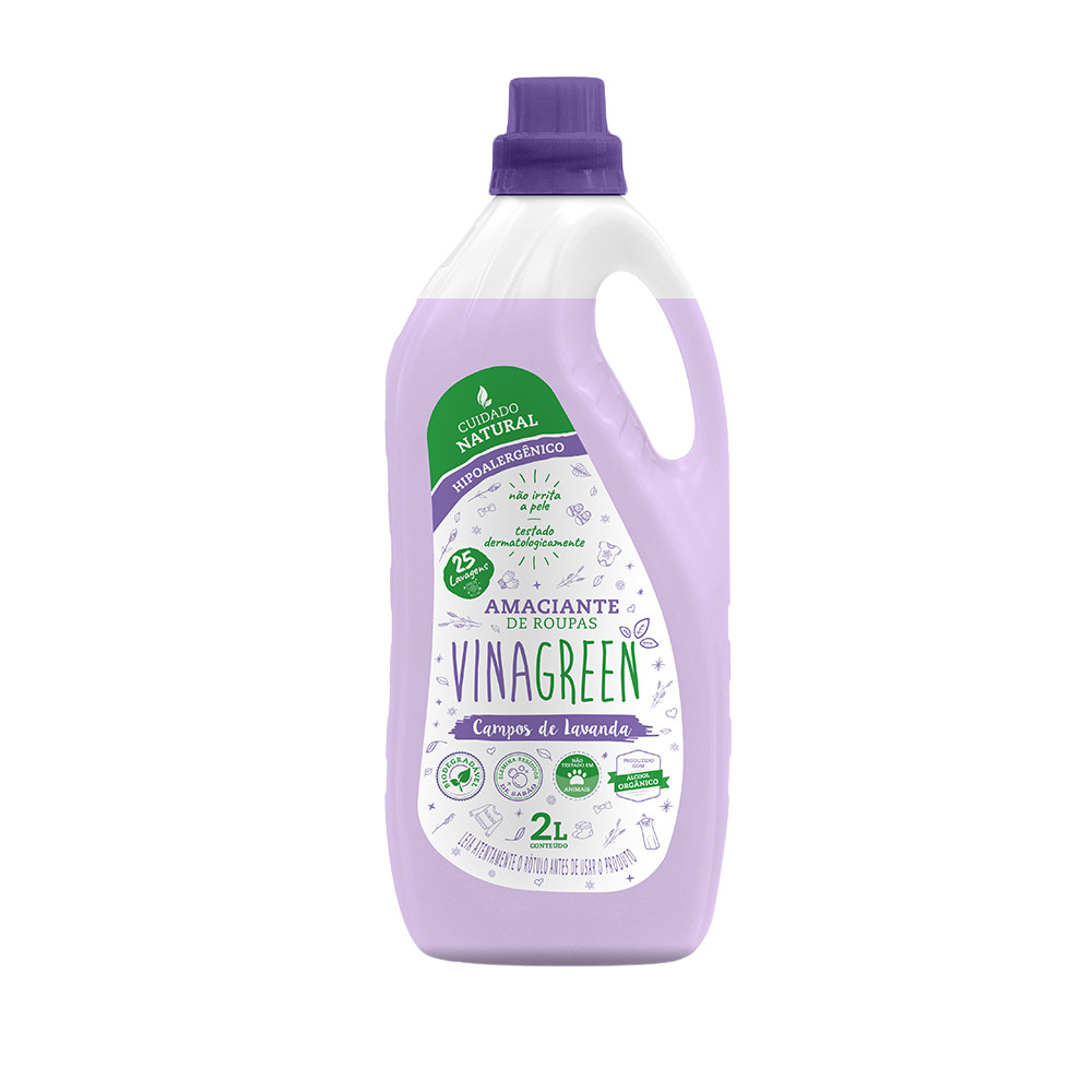 Vinagreen Amaciante de Roupas Campos de Lavanda 2 Litros em Oferta na Shopee