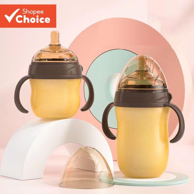 Copo De Silicone Para Bebê Nano Silver-Garrafa De Água Resistente A Germes Com Alça , Opções De 150ml/250ml Bebês E Cria