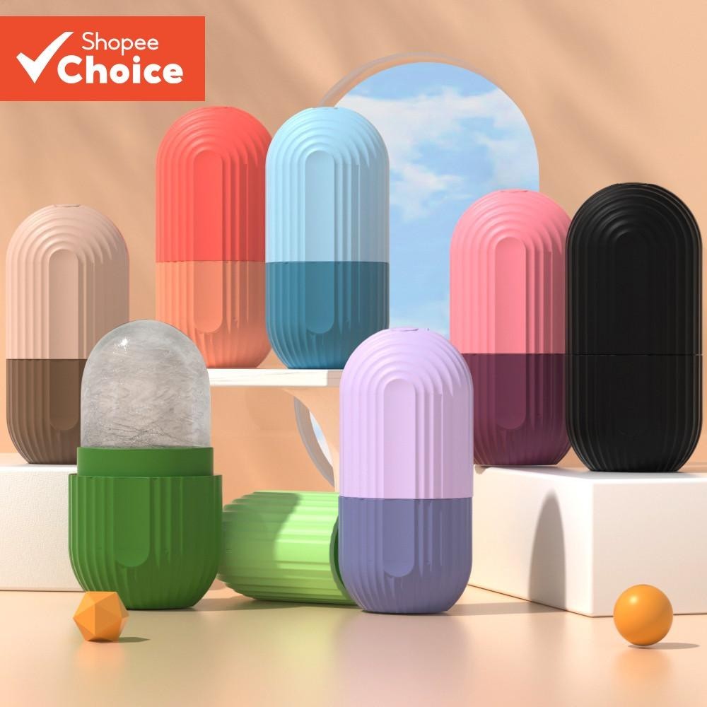 Rolo Facial De Gelo De 1 Unidade Para Contorno De Massageador De Inchaço , Reutilizável E À Prova De Vazamentos