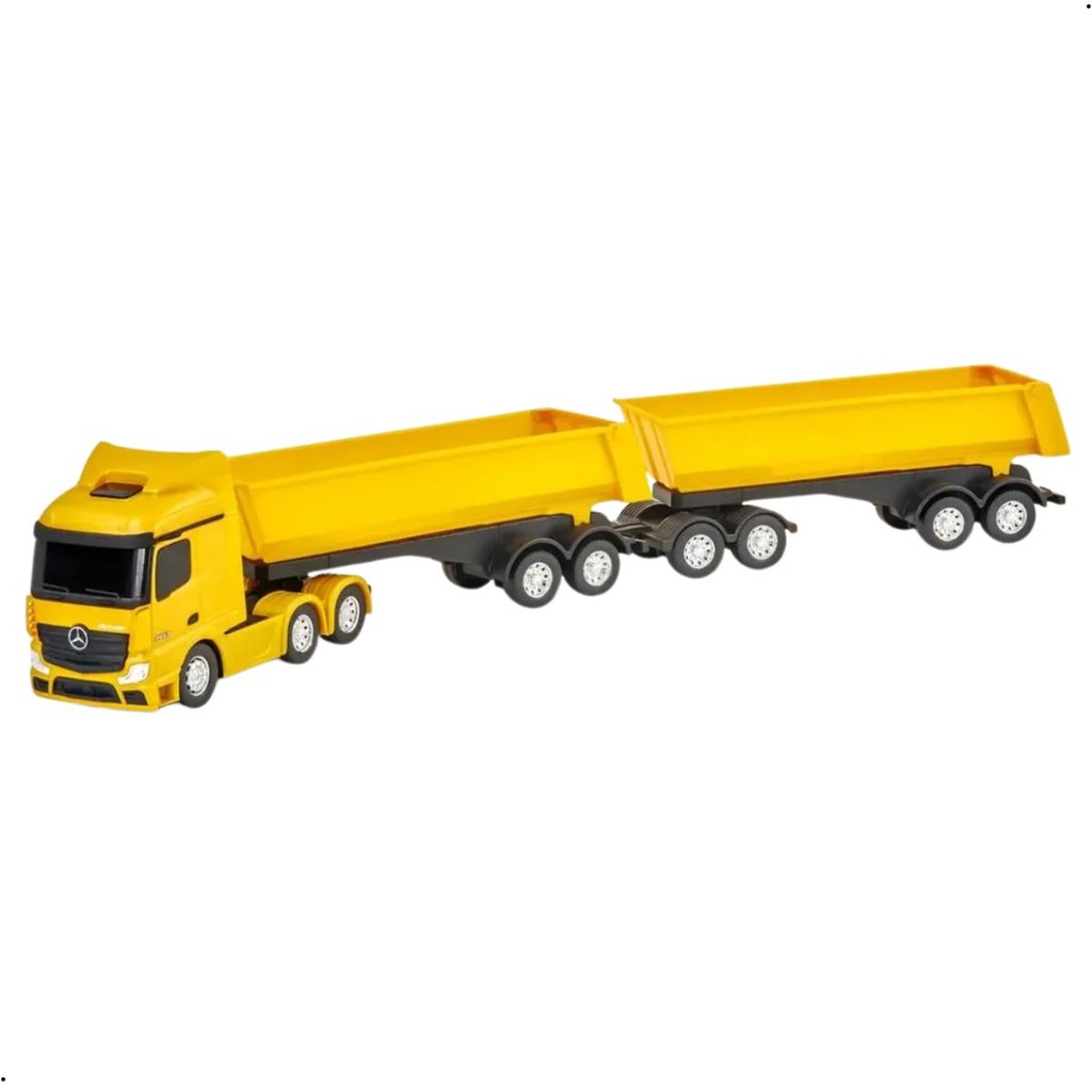 Caminhão Brinquedo Mercedes Benz Rodotrem Basculante Actros Articulada Usual Brinquedos