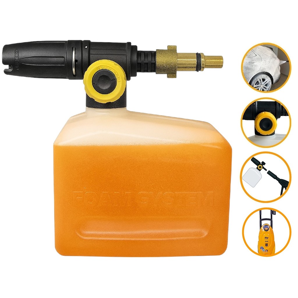 Canhão Espuma Snow Foam Difusor Aplicador Detergente Espuma Wap Bravo 2550 Lavadora Alta Pressão