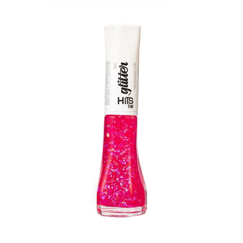 Esmalte Hits Vest Glitter Jelly Cherry - Efeito Brilho Gel e Longa Duração