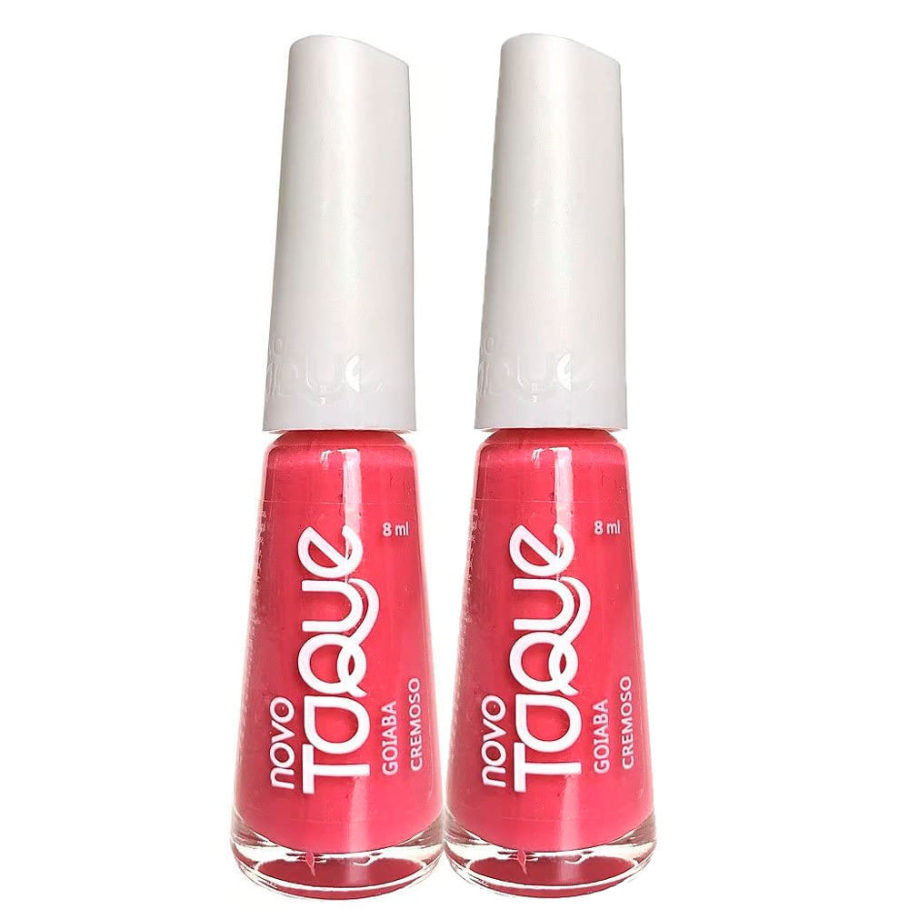 Kit 2 Esmalte Novo Toque Goiaba Cremoso 8ml - Beauty