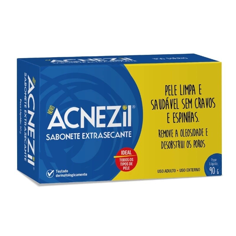 Acnezil Sabonete Em Barra Extrassecante 90gr Cimed