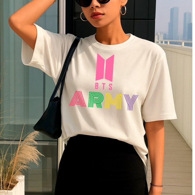 Camiseta ARMY Love Yourself Blusa BTS Bangtan Boys Kpop t-shirt Coreanos Butter  lançamento 10 em Oferta na Shopee
