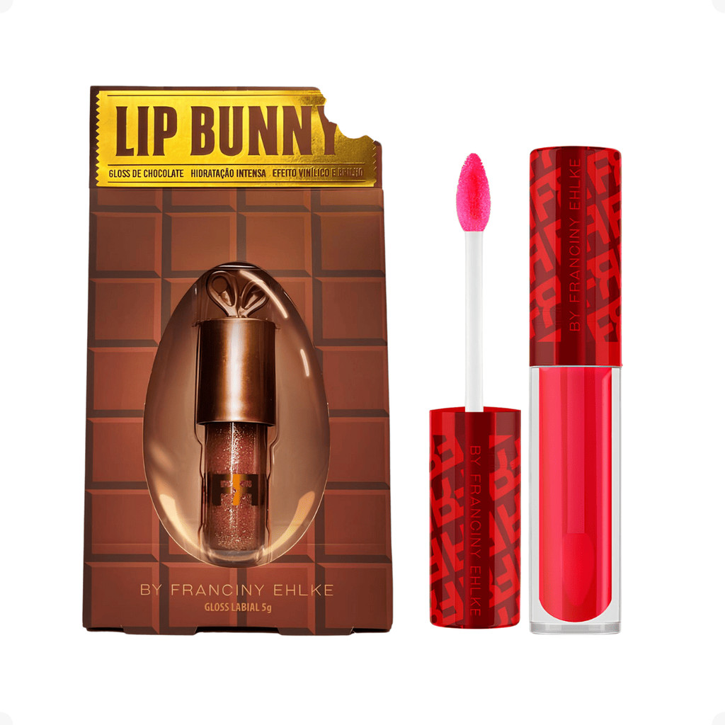 Kit Lip Bunny e LipChilli Brilho Vinílico Volume Hidratante Vegano - Fran by Franciny Ehlke