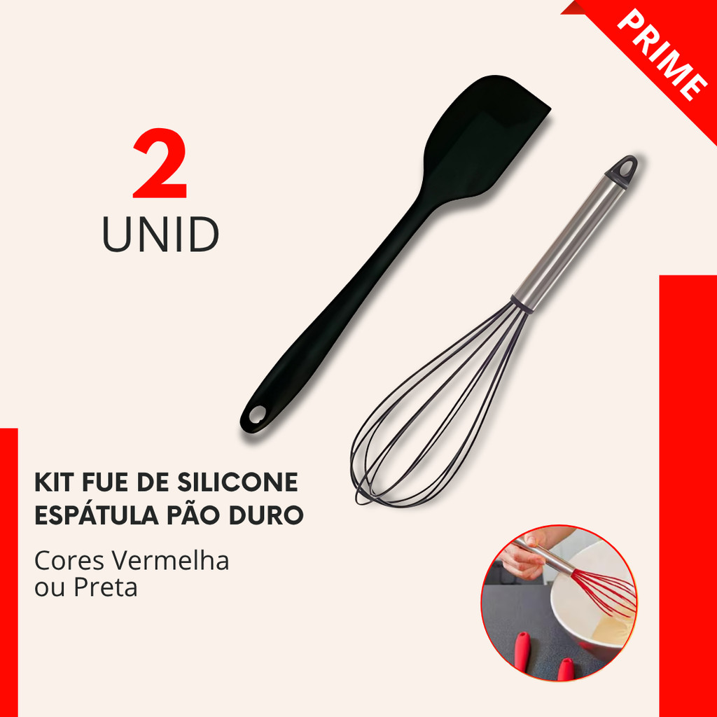 Fue de Silicone + Espatula Pão Duro Batedor de Claras e Ovos para Confeitaria Bolo Restaurante