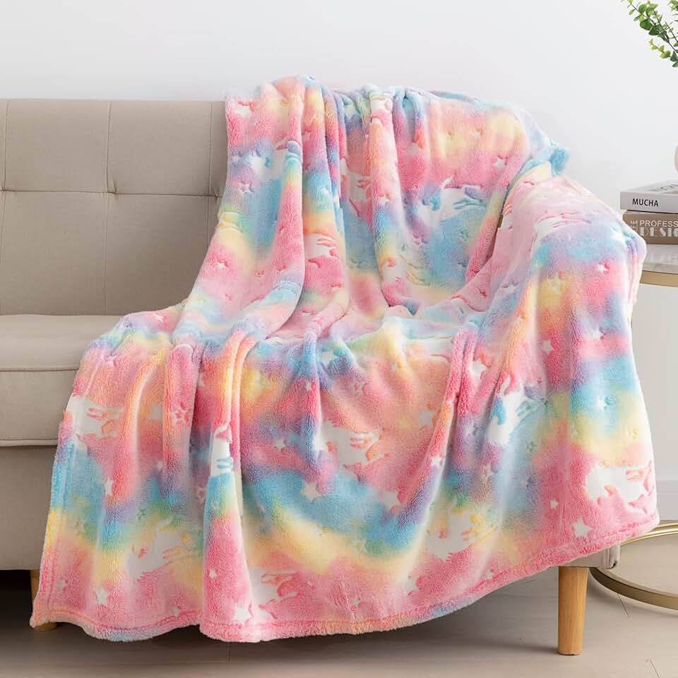 Manta Brilha No Escuro 1,80x2,00 Mt Varias Cores