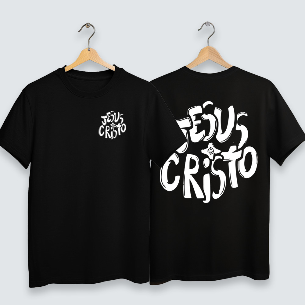 Camisa Infantil Jesus Cristo Para Criança de 2 a 16 anos Tecido em Algodão Malha Penteada