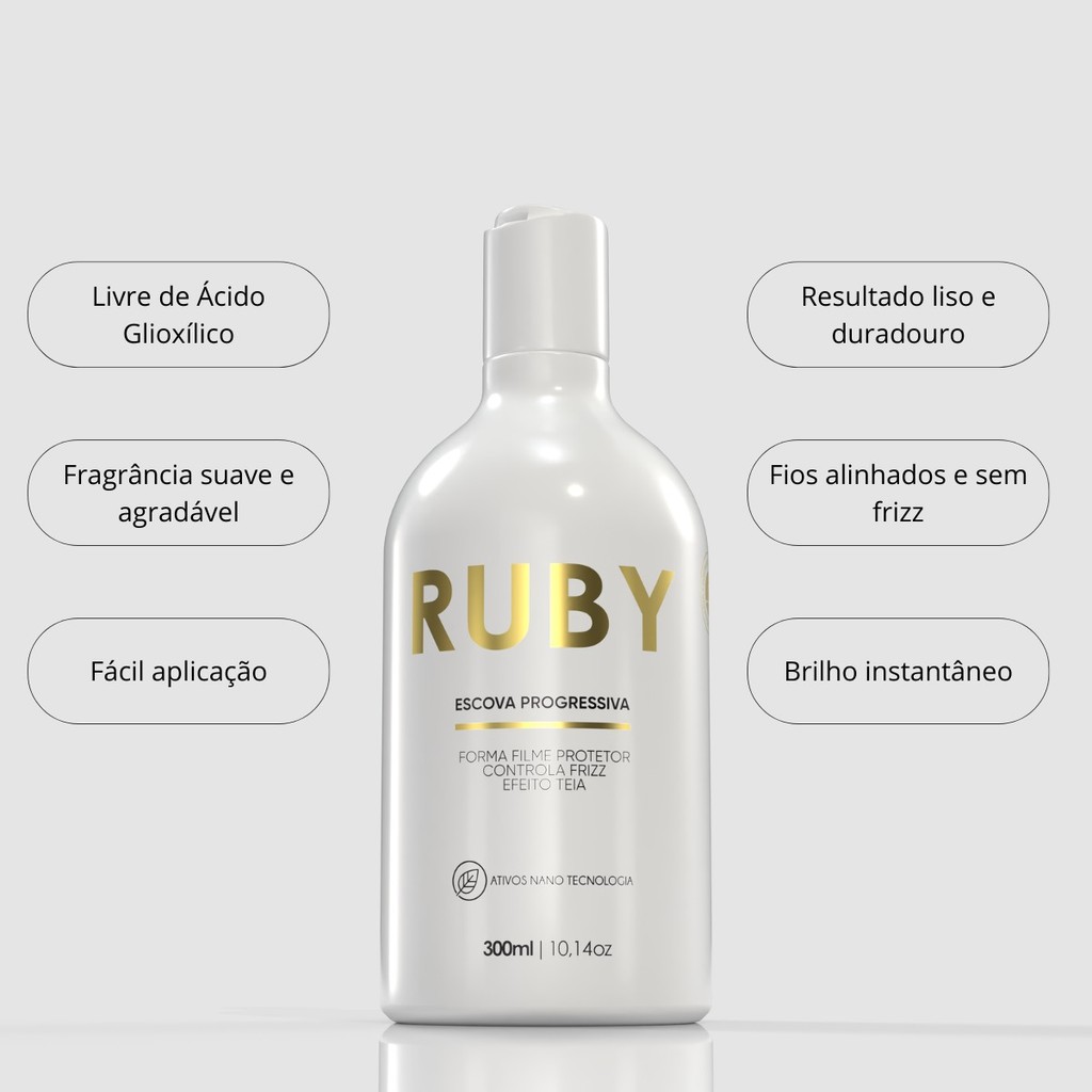 Escova Progressiva Kali Cosmetics Ruby 300ml Profissional Sem Formol em Oferta na Shopee