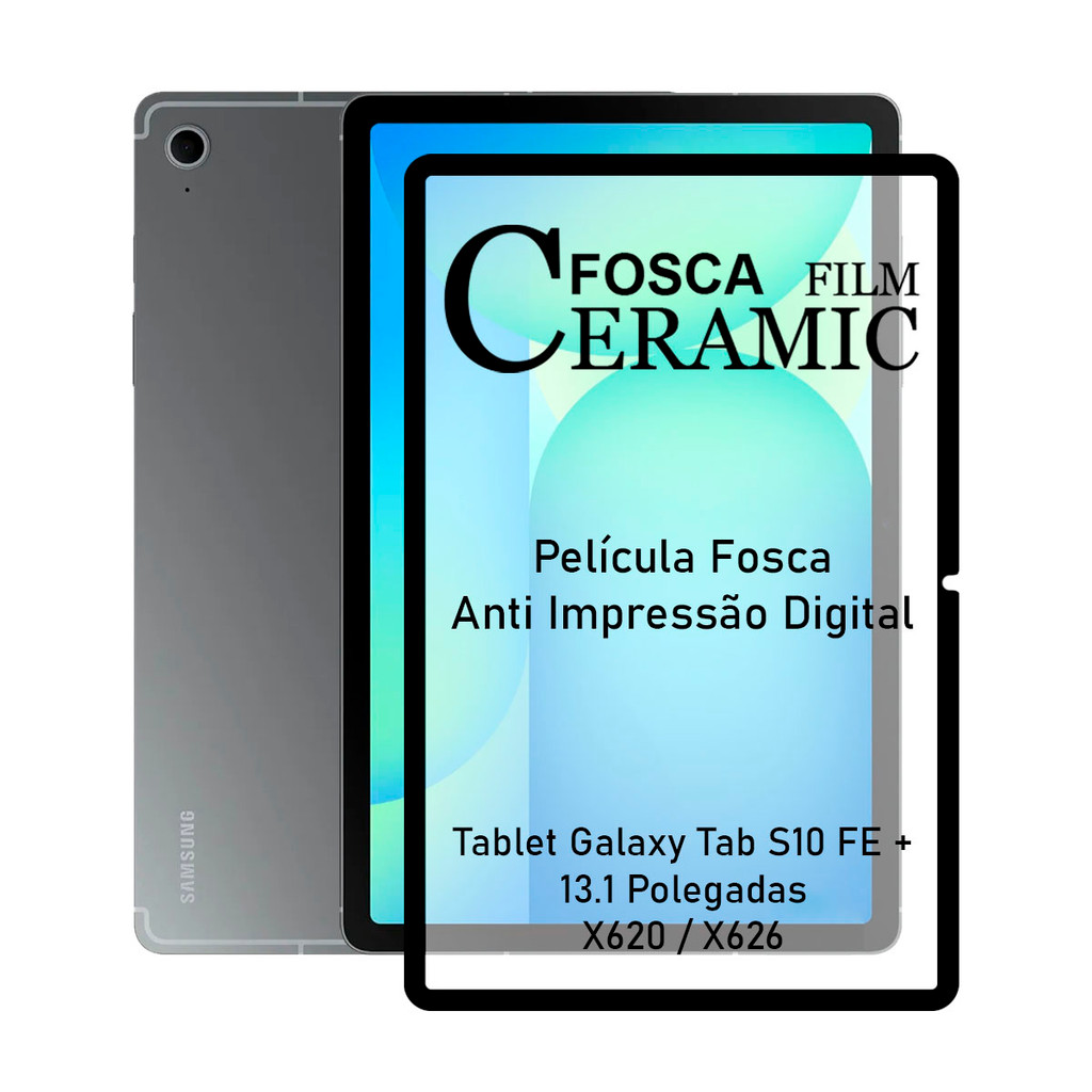Película Fosca Para Tablet Galaxy Tab S10 FE + (S10 FE Plus) - 13.1 Pol. - X620 / X626 em Oferta na Shopee