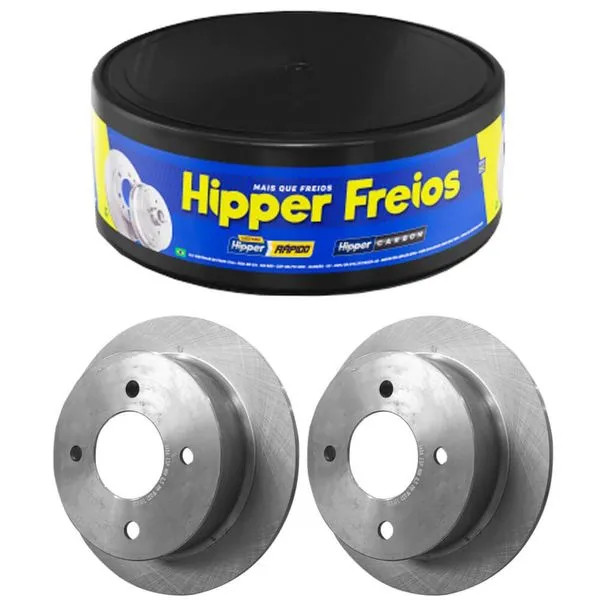 Par Disco Freio Solido Ford KA Fiesta Courier Hipper Freios