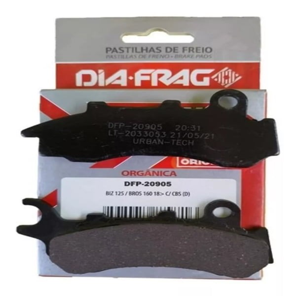 Pastilha De Freio Dianteira HONDA BIZ 125i 2019 2020 2021 2022 2023 – Diafrag DFP-20905 em Oferta na Shopee