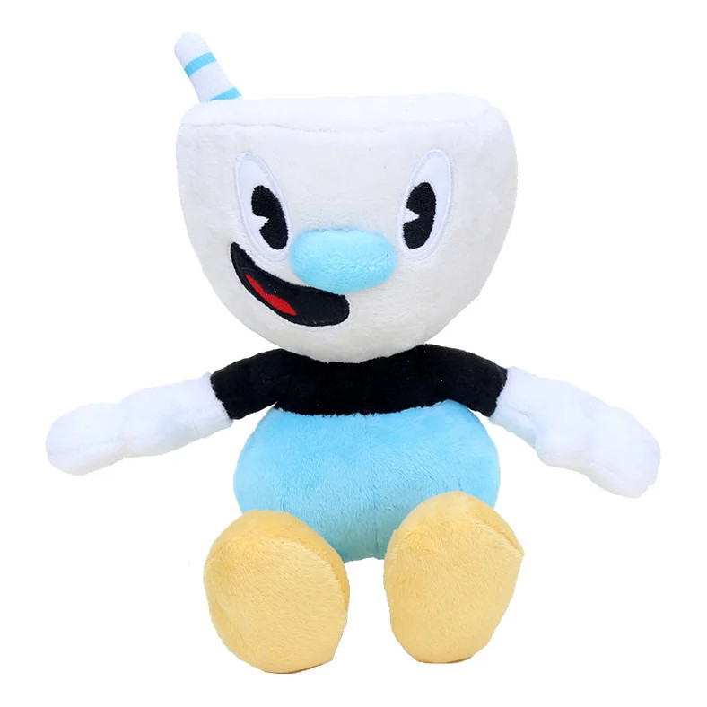 Pelúcia Cuphead E Mugman 25cm Game Cabeça De Xícara Unidade