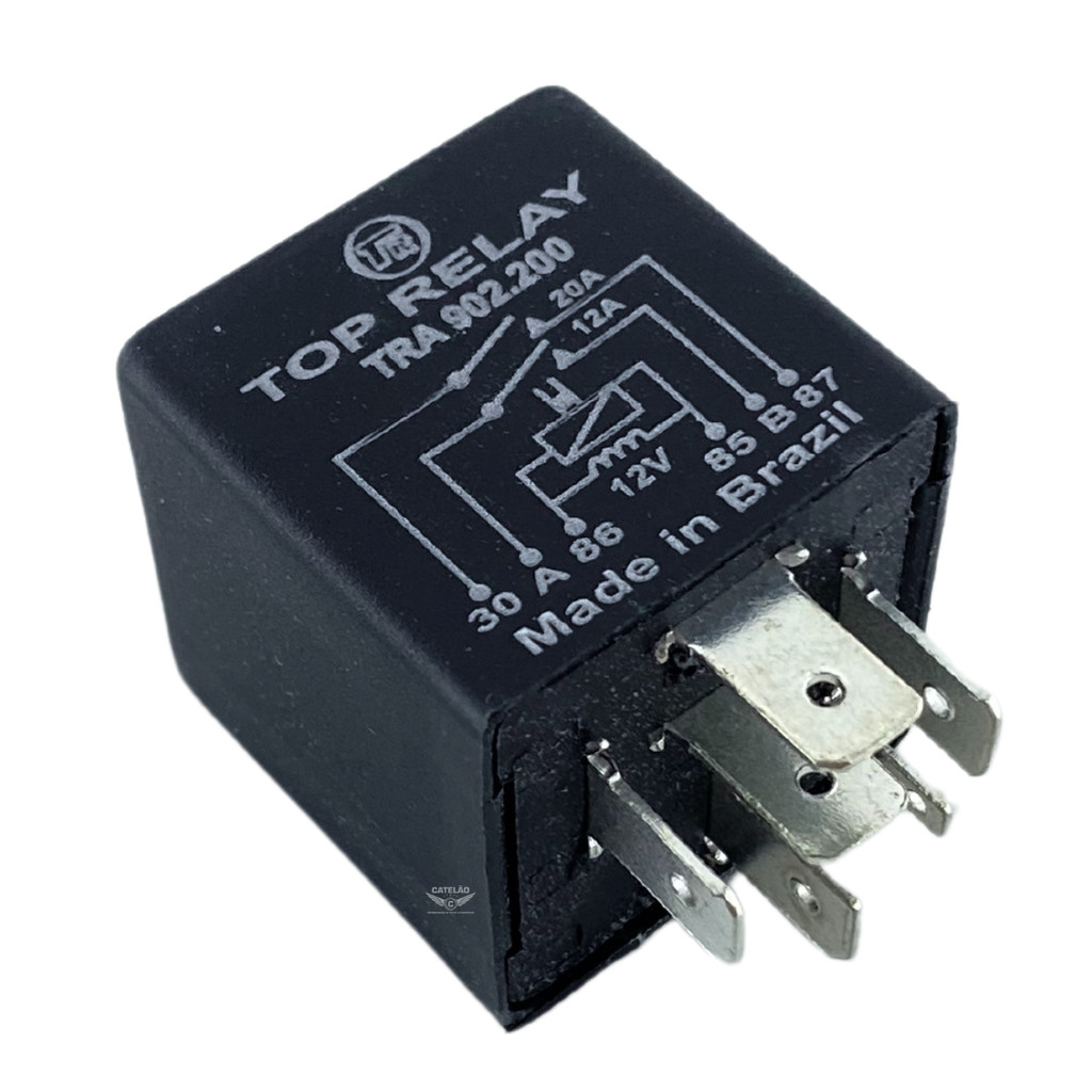 Relê 12v 6 Terminais Ar Condicionado Injeção Eletrônica 12/20a 6 Pinos