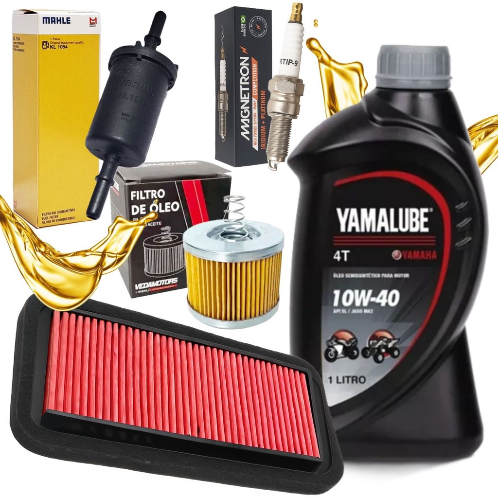 Kit Revisão Fz15 150 Abs 2023-2025 Yamalube 10w40 Filtros + Vela Iridium em Oferta na Shopee