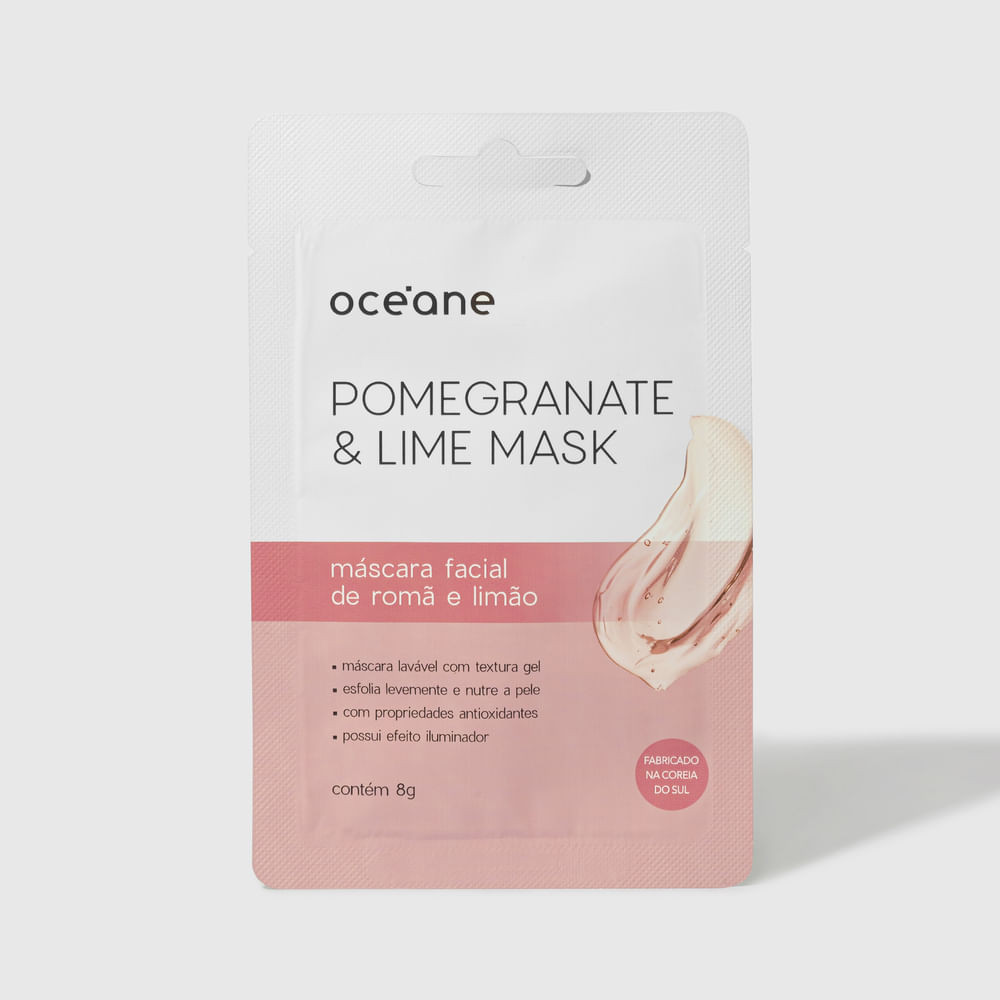 Máscara Facial de Romã e Limão - Pomegranate And Lime Mask 8g - Beauty