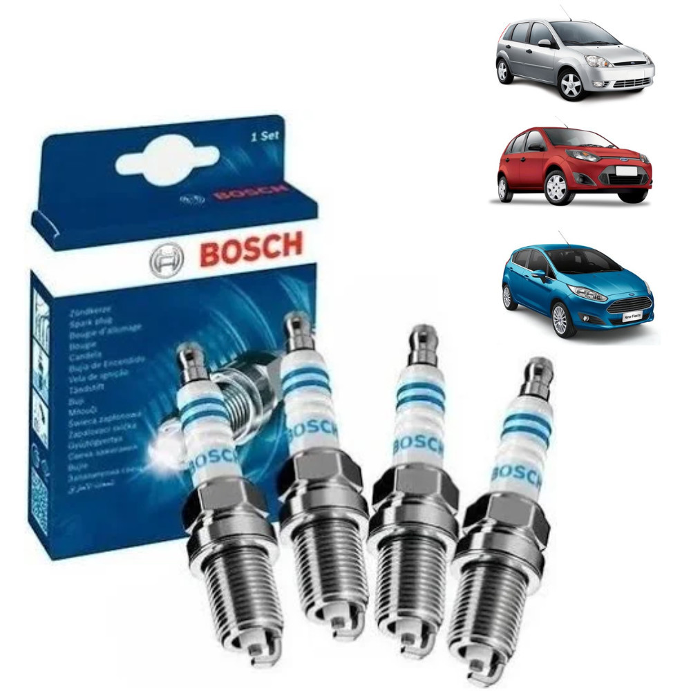 Vela Ignição Bosch SP45 F000KE0P45 Ford Fiesta SE PowerShift Supercharger 1.0 1.5 1.6 16v 2002 à 2020 Envio Imediato