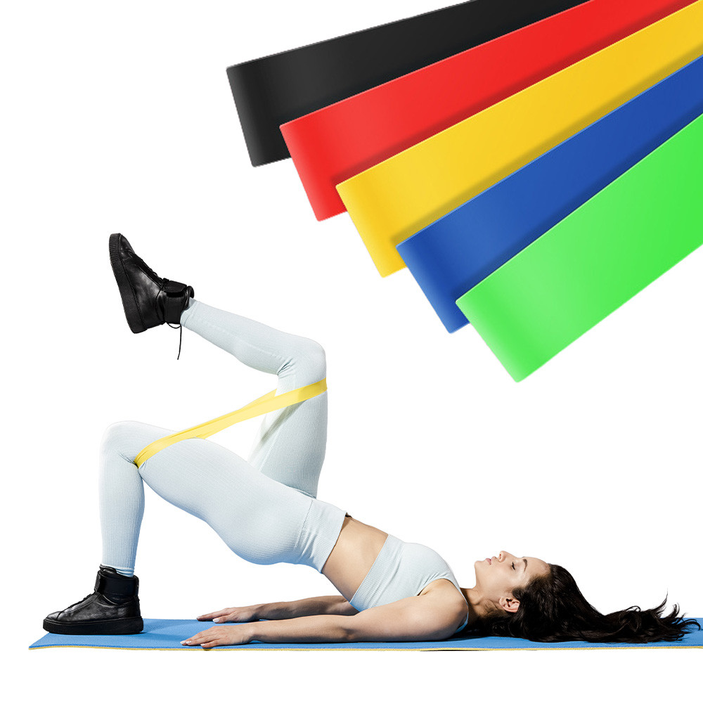 Kit 5 Faixas Elásticas Mini Band, 5 Níveis, Treinos, Academia em Oferta na Shopee