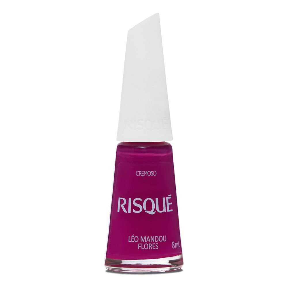 Esmalte Risqué Rosas Cremoso Léo Mandou Flores 8ml - Beauty
