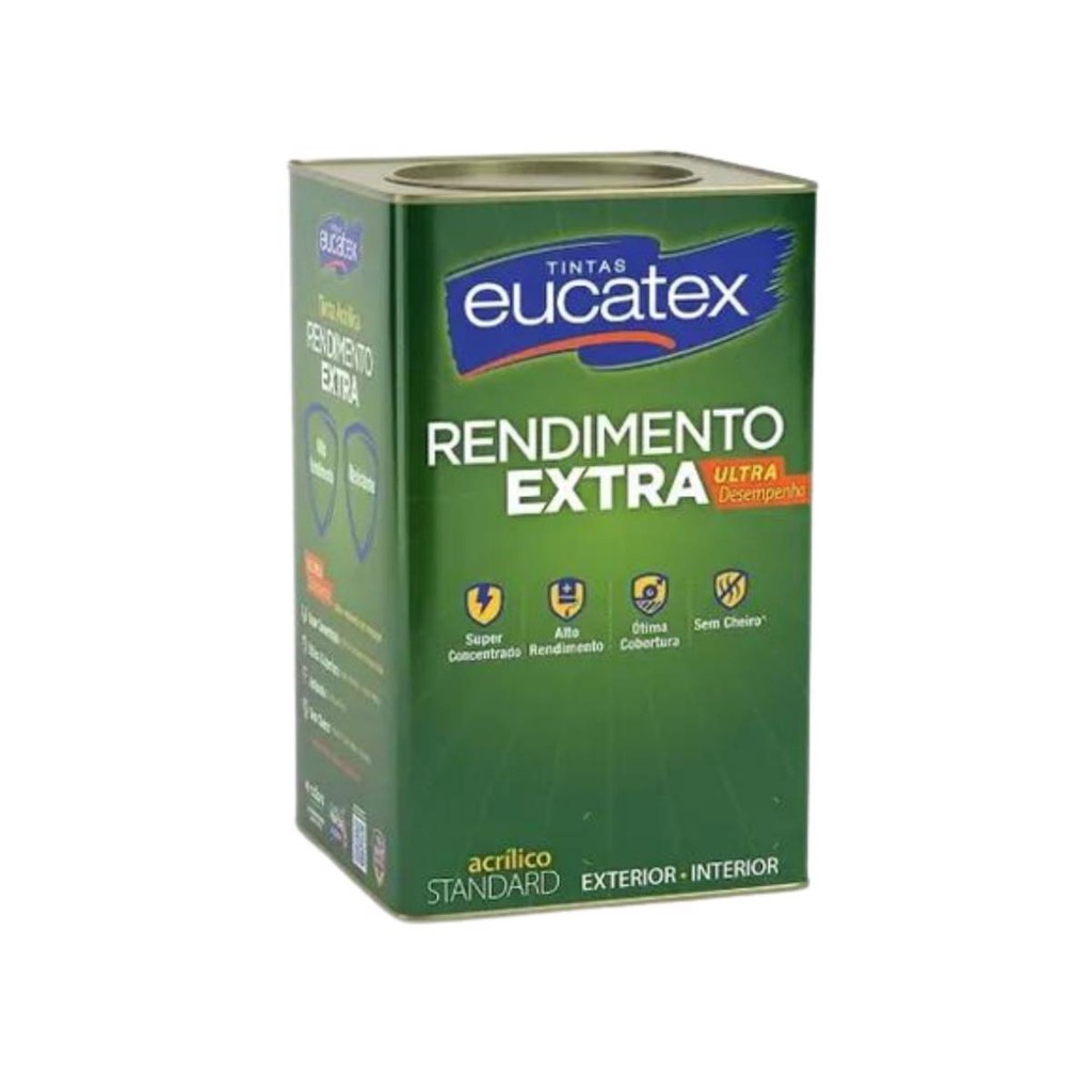 Tinta Exterior Eucatex Rendimento Extra Acrílica 18l Cores em Oferta na Shopee