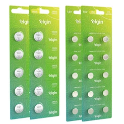 Kit 10 Baterias Pilha Cr2032 20 Baterias Pilhas Lr44 Elgin