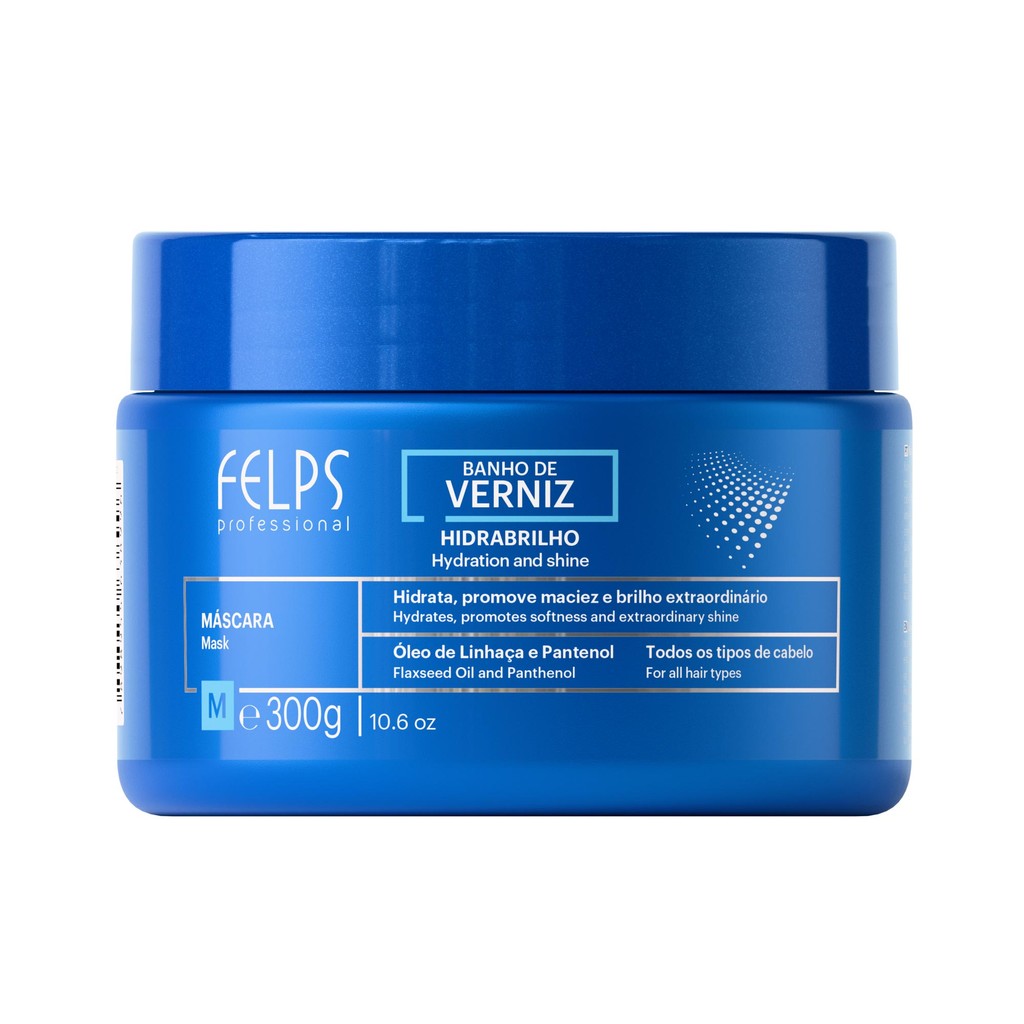 Máscara de Tratamento Banho de Verniz Hidrabrilho Felps Professional - 300g