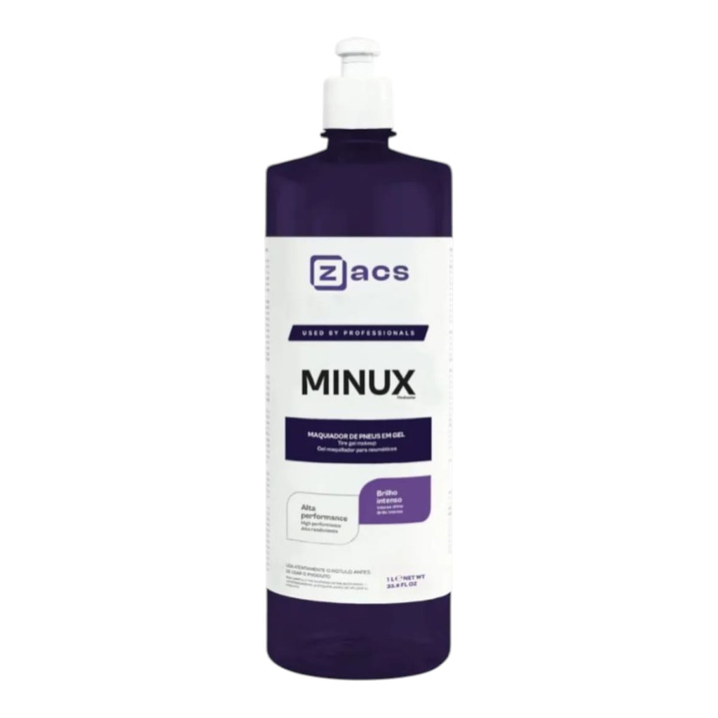 Brilho Para Pneus Zacs Minux 1l Gel Pretinho Duradouro em Oferta na Shopee