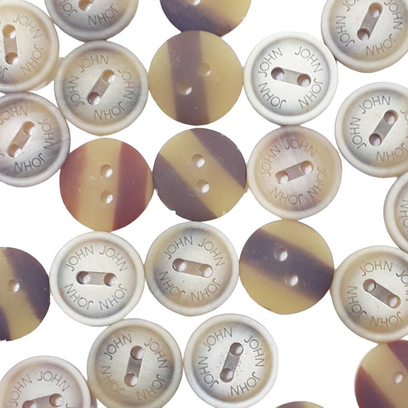 Botão Mesclado 13mm 2 Furos Plástico Abs Fosco 50Un 100Un 200Un confecção artesanatos camisas casaco Botões 44630V