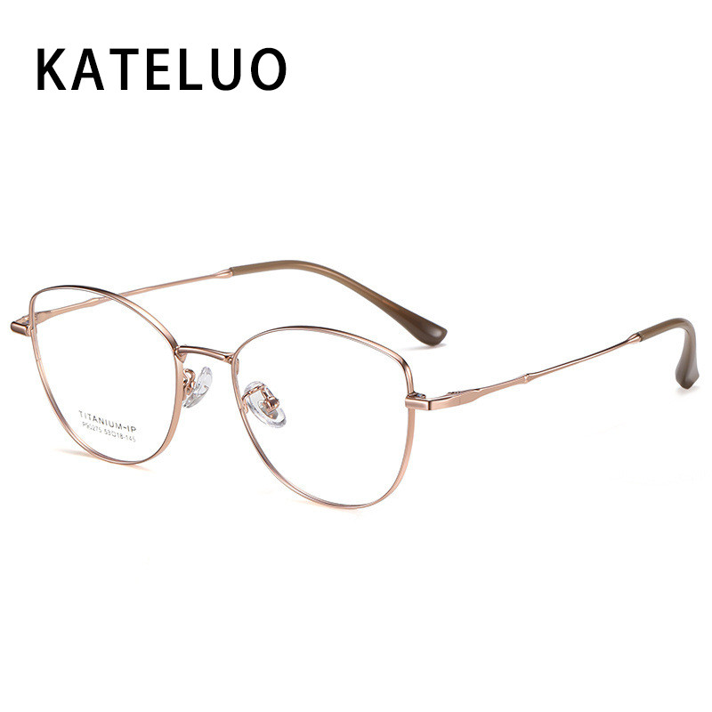 KATELUO Óculos Super Leves De Titânio Puro Para Mulheres Com Armação Fina E Proteção Contra Luz Azul De Alta Qualidade Z em Oferta na Shopee