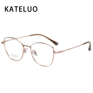 KATELUO Óculos Super Leves De Titânio Puro Para Mulheres Com Armação Fina E Proteção Contra Luz Azul De Alta Qualidade Z em Oferta na Shopee