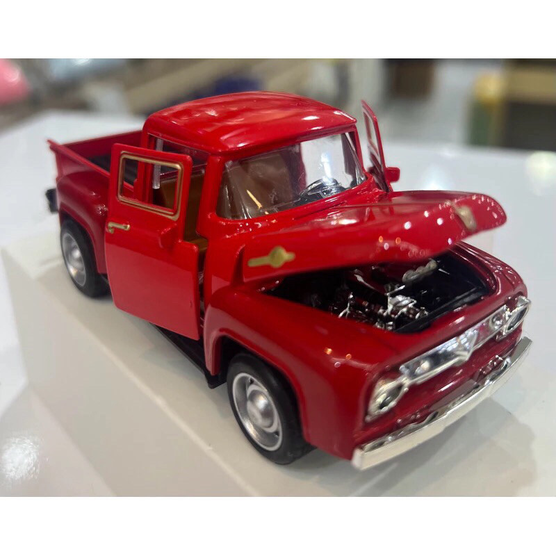 Miniatura carrinho de ferro Caminhonete presente brinquedo antiga abre portas e capo