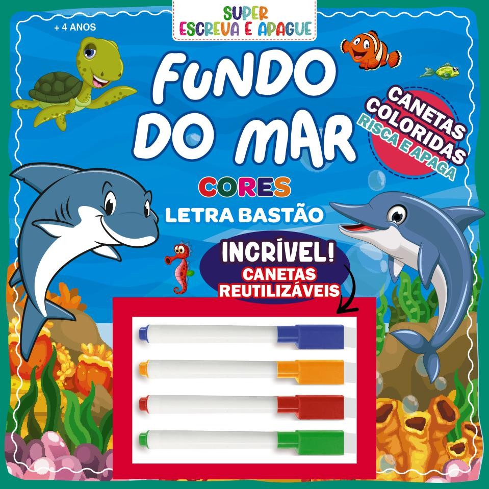 Super Escreva e Apague - Fundo do Mar em Oferta na Shopee