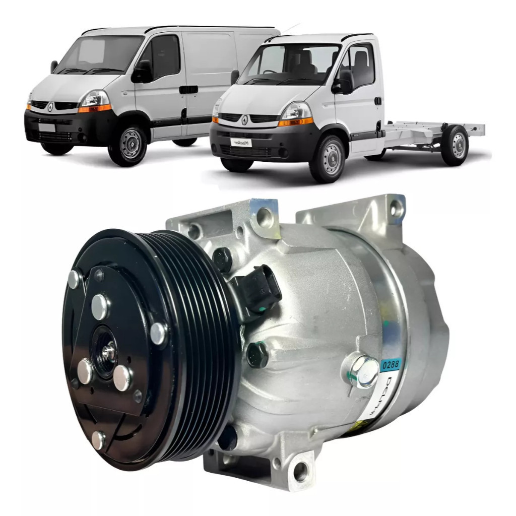 Compressor Ar Renault Master 2.5 2008 Ate 2012 Polia 7PK Delphi * novo