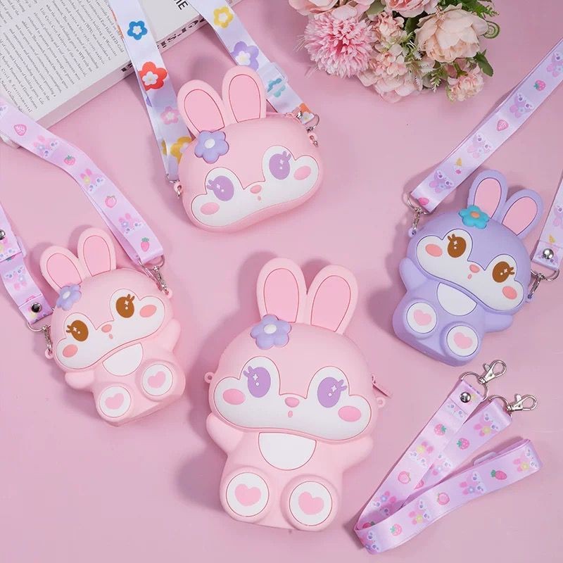 Bolsa de Silicone Infantil Criança fofos Coelinho