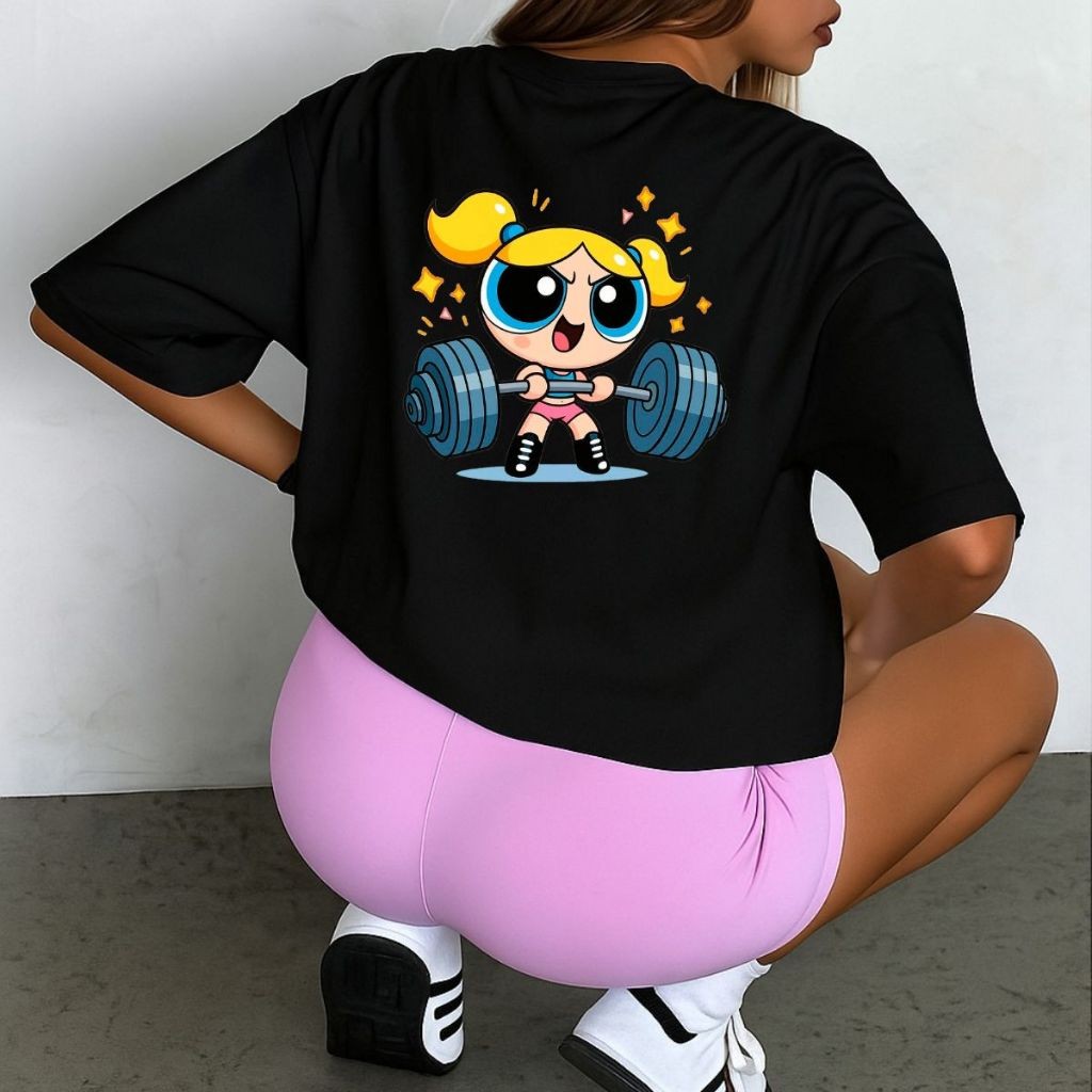 Camiseta Feminina Masculina GEEK   Lindinha Meninas Super Poderosas Treino Academia  TREND 100% Algodão ENVIO IMEDIATO