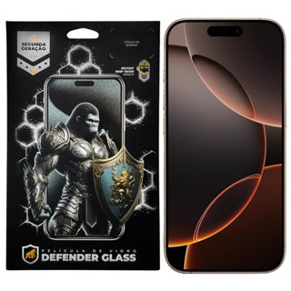 Película para iPhone 16 Pro Max - Defender Glass Preta - Gshield em Oferta na Shopee