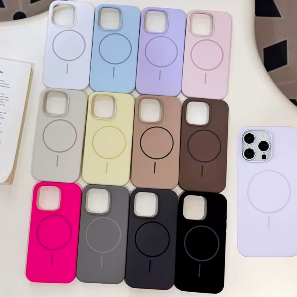 Case Capinha Magnética Magsafe Silicone Líquido Proteção Para iPhone 13 14 15 16 Pro Max anti-queda em Oferta na Shopee