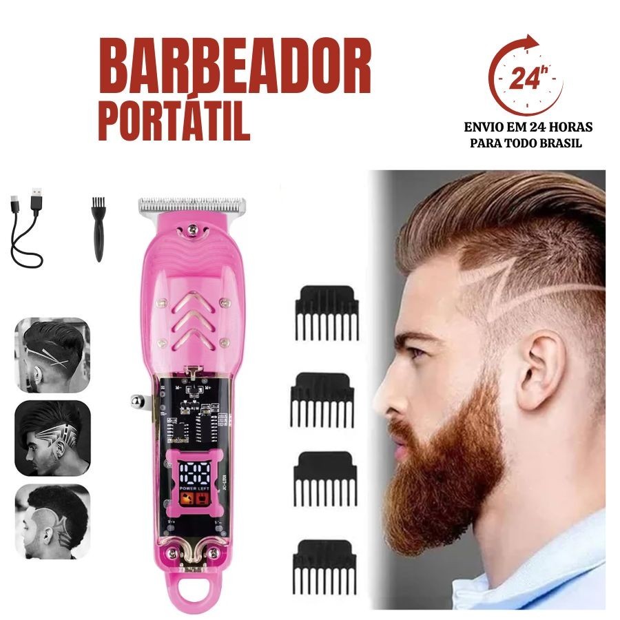 Barbeador Elétrico Profissional 6 cabeças Portátil