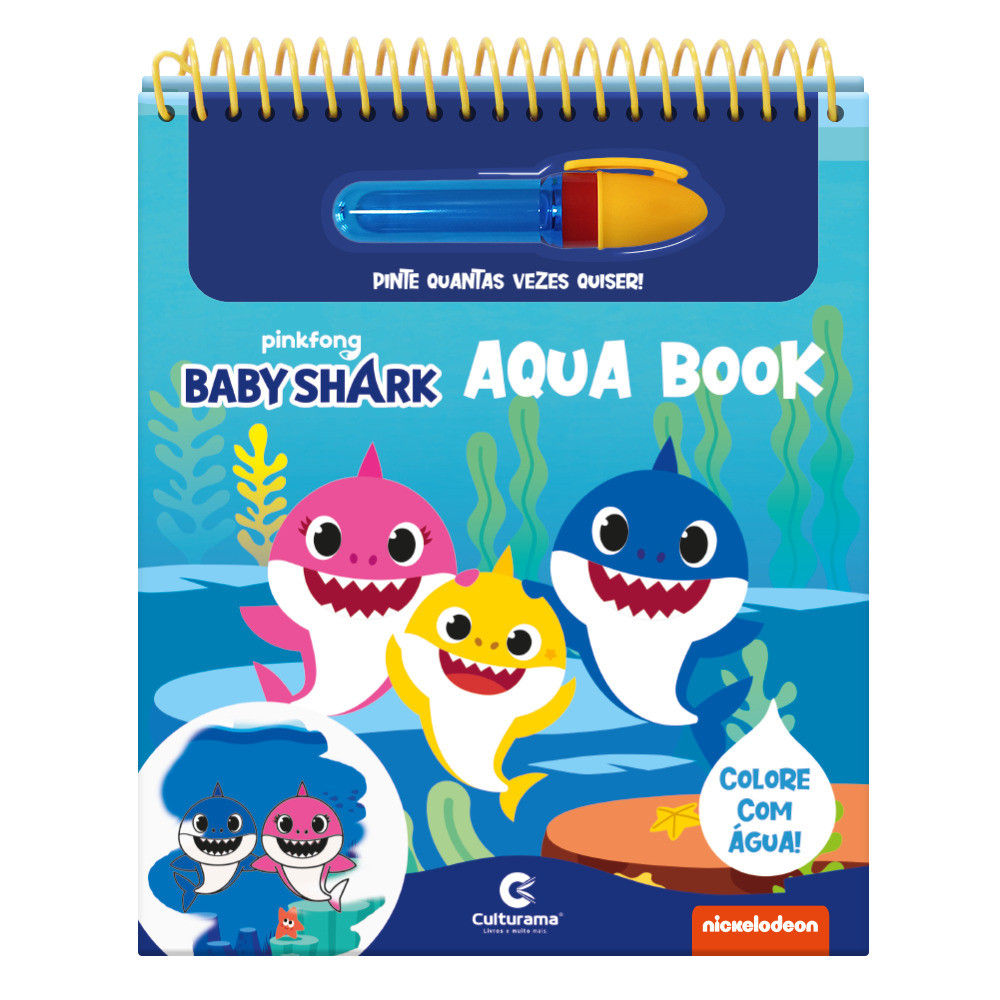 Aqua Book Premium Baby Shark em Oferta na Shopee