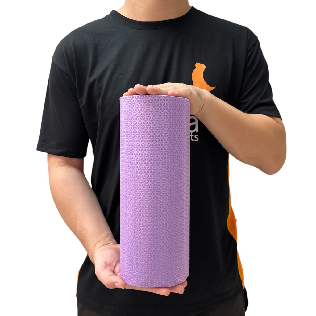 Rolo de Massagem Miofascial Em EVA 30x12cm Pilates Yoga Amarelo DF1140-LI Dafoca Sports