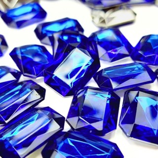 Chaton Retangular 13x18mm - Azul Bic - Base Irregular em Oferta na Shopee