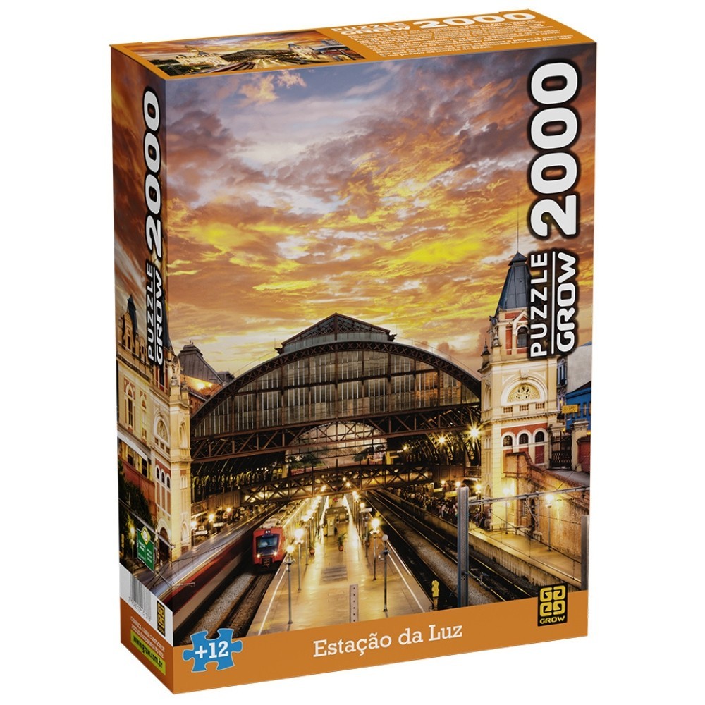 QUEBRA CABEÇA ESTAÇÃO DA LUZ 2000 PEÇAS GROW PUZZLE JOGO DIDÁTICO PAISAGEM BRINQUEDO SÃO PAULO SP em Oferta na Shopee