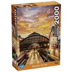 QUEBRA CABEÇA ESTAÇÃO DA LUZ 2000 PEÇAS GROW PUZZLE JOGO DIDÁTICO PAISAGEM BRINQUEDO SÃO PAULO SP