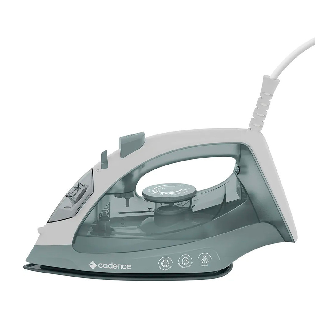 Ferro Passar Roupas Cadence IRO215 2 Em 1 Passa A Seco Vapor 127v Base Antiaderente 1000w Ajuste Temperatura
