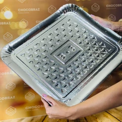 10 BANDEJA PARA BOLO LAMINADA PRATA N° 06 39,5X46,5 CM
